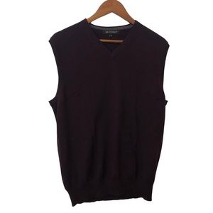 Britches M Wool Blend Sweater Vest Deep Wine Purple